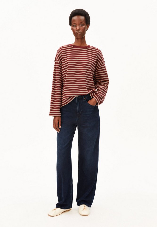 Armedangels Sweatshirt FRANKAA MAARLEN STRIPE Oversized Fit – Bild 2 von 5