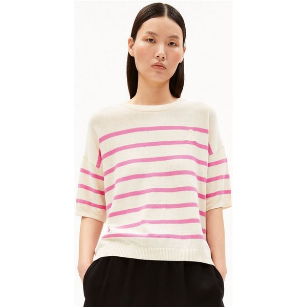 Armedangels T-Shirt STRIPE Strickshirt aus Leinen-Mix Relaxed Fit