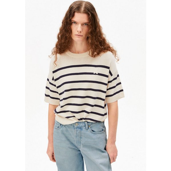 Armedangels T-Shirt STRIPE Strickshirt aus Leinen-Mix Relaxed Fit