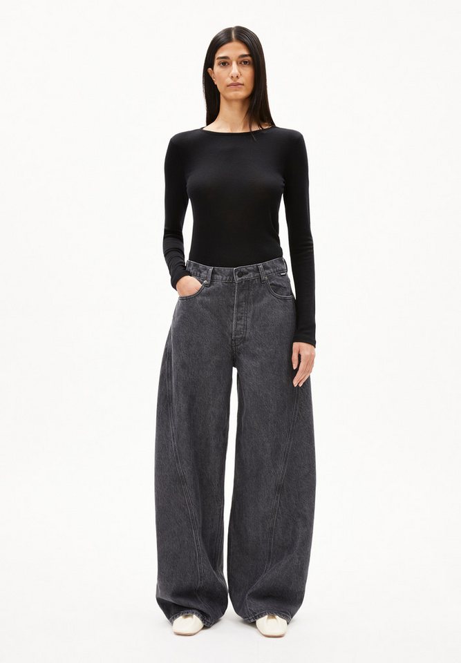 Armedangels Weite Jeans AALTHEA BARREL (Non-Stretch, Loose Fit) Mid waist – Bild 2 von 5