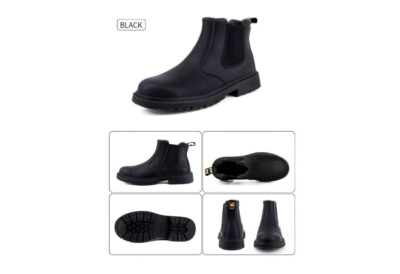 ARMORAX Leichte Sicherheitsschuhe mit Stahlkappe & Durchtrittschutz Sicherheitsstiefel Öl- & wasserabweisend, atmungsaktiv & flexibel – Bild 2 von 5