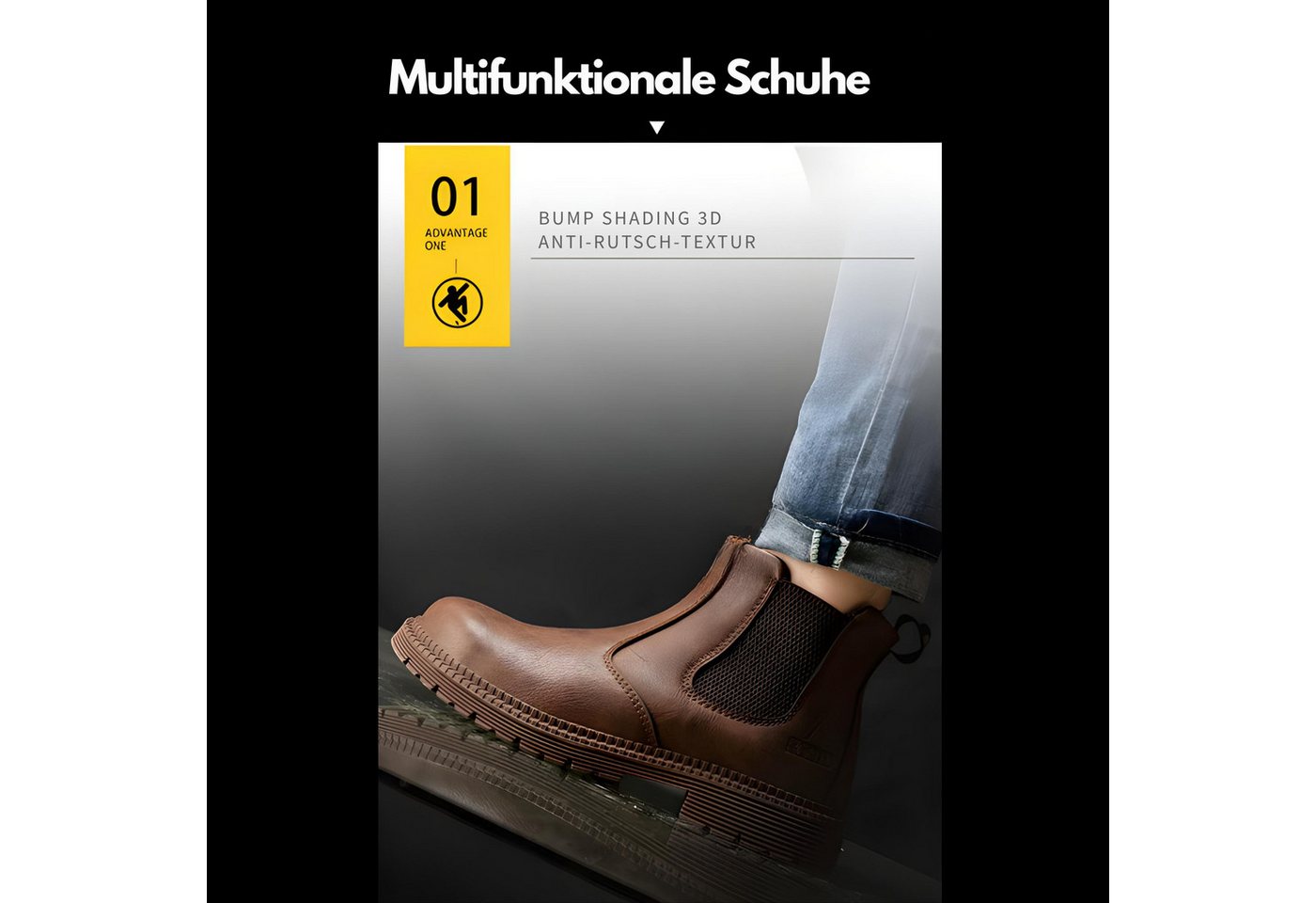 ARMORAX Leichte Sicherheitsschuhe mit Stahlkappe & Durchtrittschutz Sicherheitsstiefel Öl- & wasserabweisend, atmungsaktiv & flexibel – Bild 4 von 5