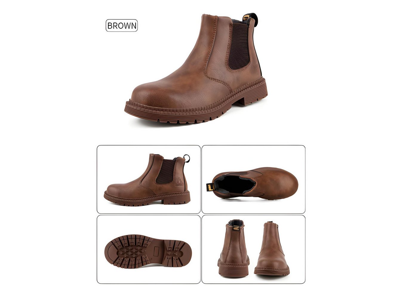 ARMORAX Leichte Sicherheitsschuhe mit Stahlkappe & Durchtrittschutz Sicherheitsstiefel Öl- & wasserabweisend, atmungsaktiv & flexibel – Bild 2 von 5