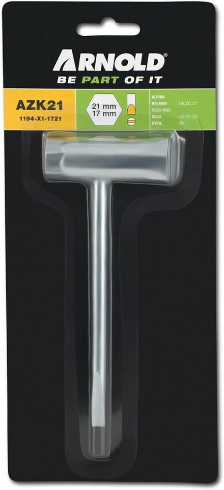 Arnold Zündkerzenschlüssel Zündkerzenschlüssel, 17/21 mm x 70 mm, 1194-X1-1721 (1 St) – Bild 2 von 2