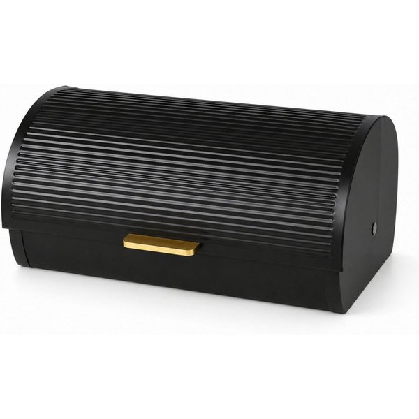 AROMELIO Brotkasten Metallbrotkasten mit Rolldeckel, 27 x 38 x 19 cm