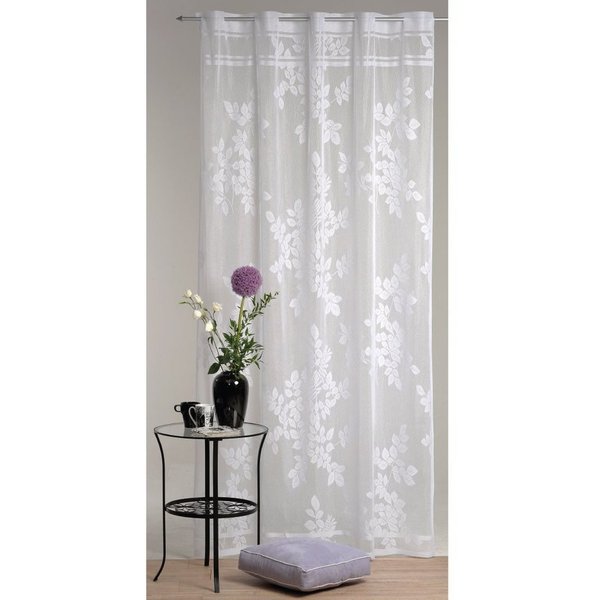 Arsvita Gardine Dekoschal Jaquard (1 St), Stangendurchzug, transparent, mit Stangendurchzug, transparent, pflegeleichte Fertiggardine