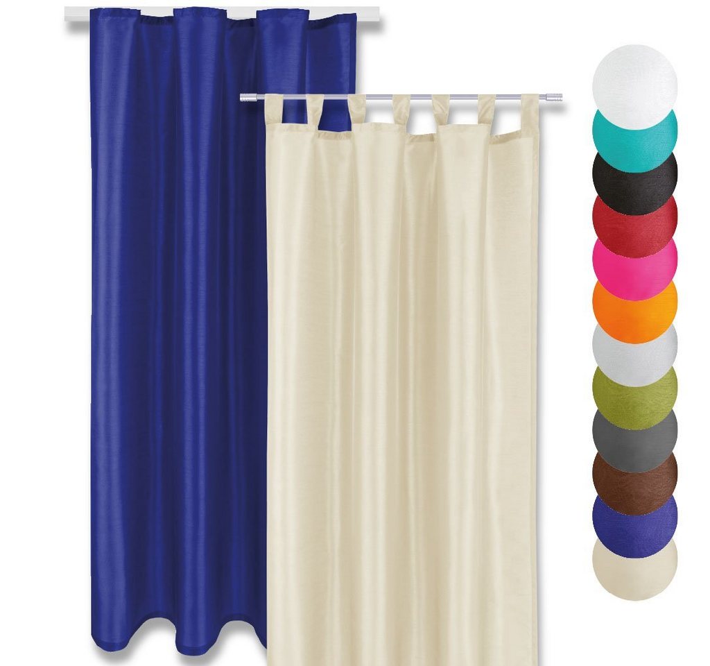 Arsvita Vorhang (1 St), Schlaufen, blickdicht, Microfaser, Gardine in vielen Größen und Farben - Schlaufen / Kräuselband – Bild 2 von 5