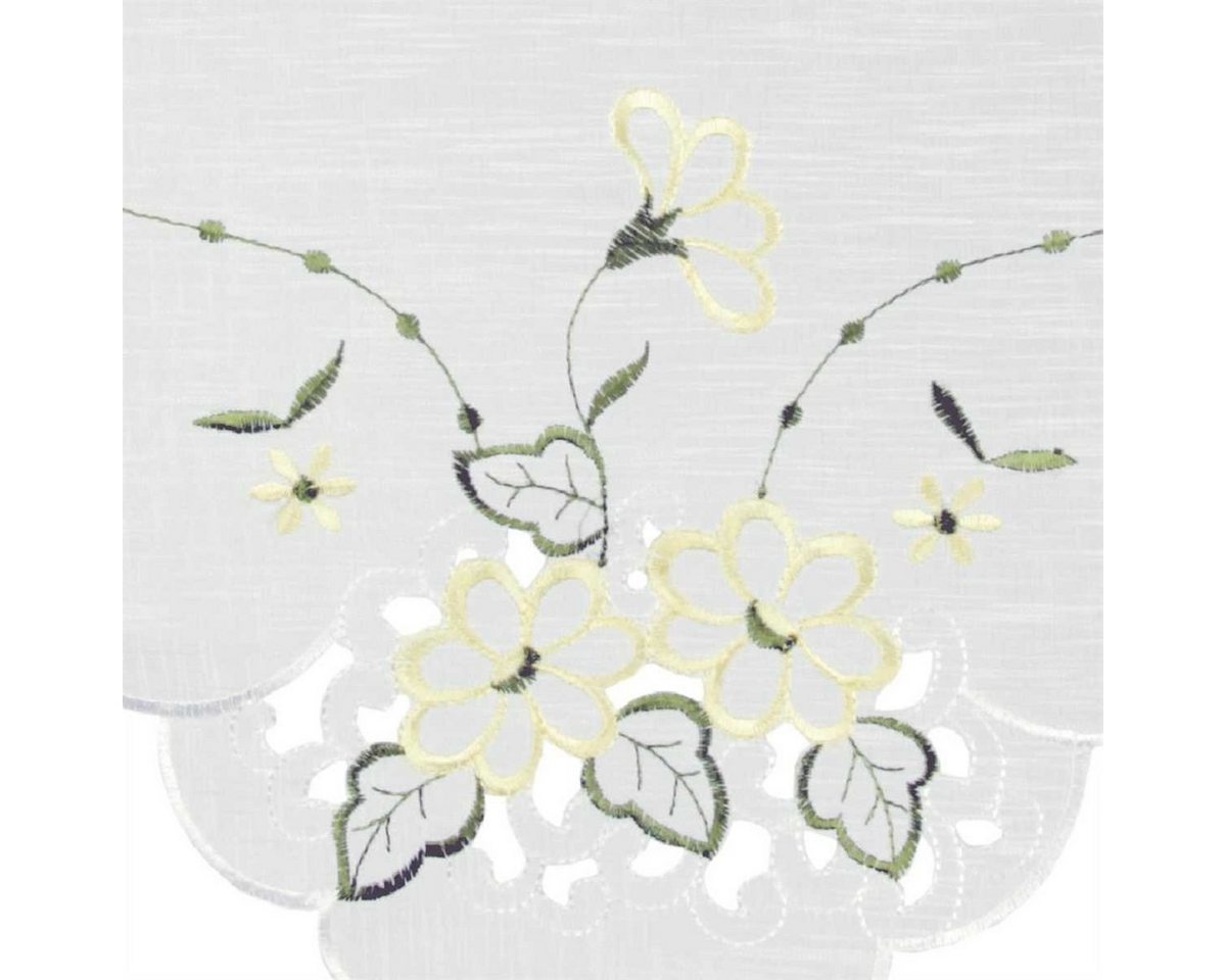 Arsvita Vorhang (1 St), Stangendurchzug, transparent, Mini - Bistrogardine 35cm x 40cm (BxL), Stickerei vers. Applikationen – Bild 4 von 5