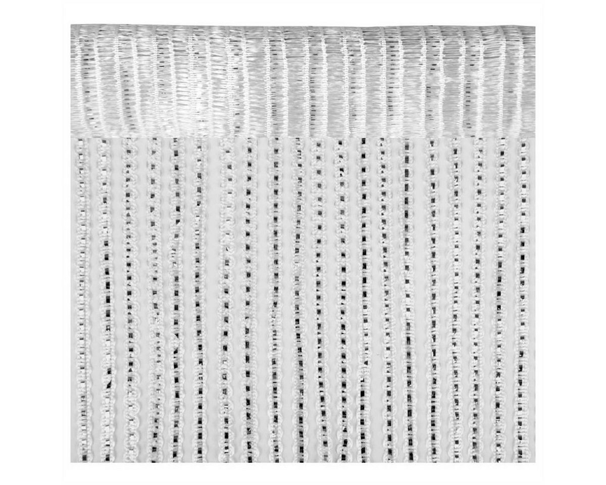 Arsvita Vorhang (1 St), Kräuselband, transparent, Fadengardine mit Stangendurchzug und Metallic-Streifen 140cm x250cm – Bild 3 von 5