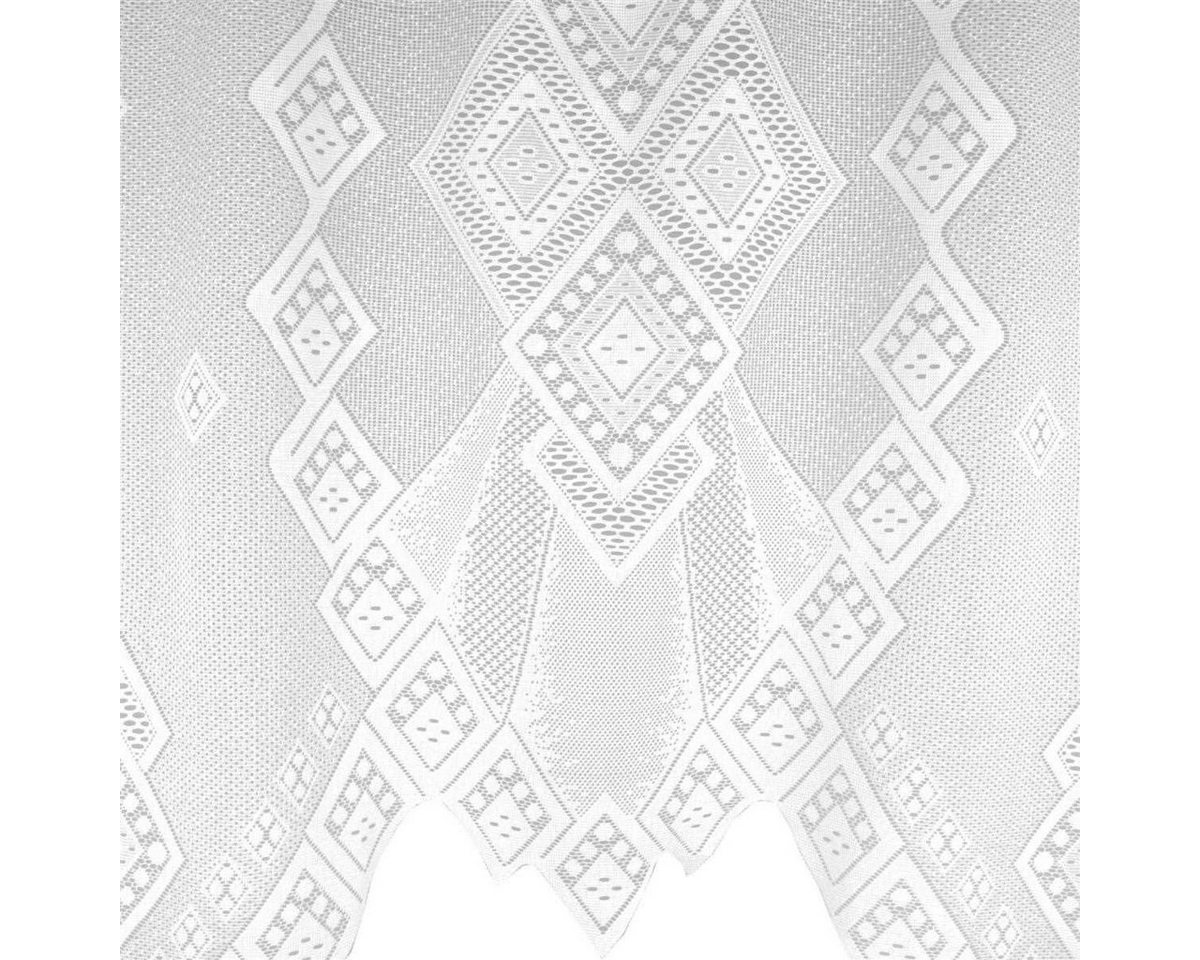 Arsvita Vorhang (1 St), Stangendurchzug, halbtransparent, Bistrogardine in Spitzenoptik, 150cm x 120cm (BxL) mit Stangendurchzug – Bild 3 von 5