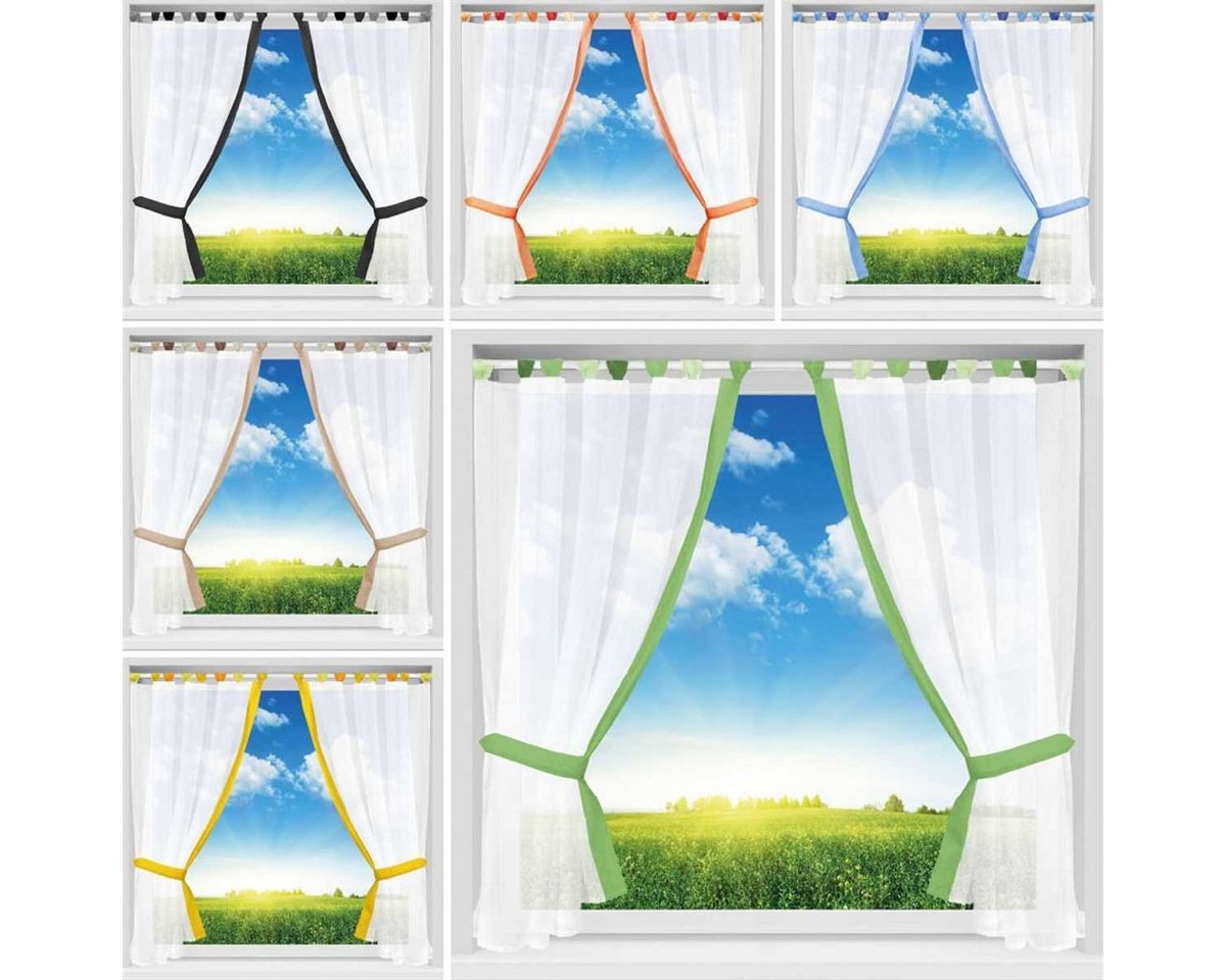 Arsvita Vorhang, Schlaufen, transparent, Gardinenset Schlaufenschal, inkl. Raffhalter, 140 x 120 (B x L) – Bild 5 von 5