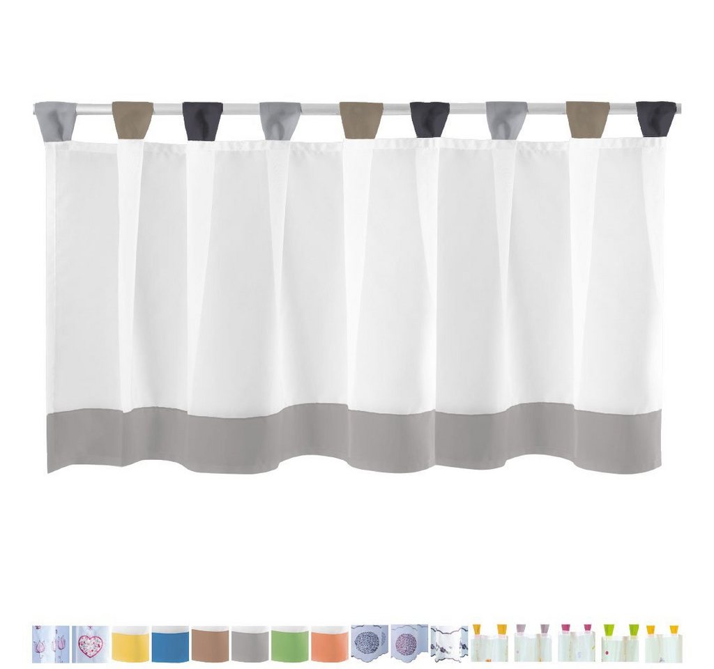 Arsvita Vorhang, Schlaufen, transparent, Voile, Bistrogardine mit Schlaufen, Transparente Küchengardine 150cm x 45cm – Bild 3 von 5