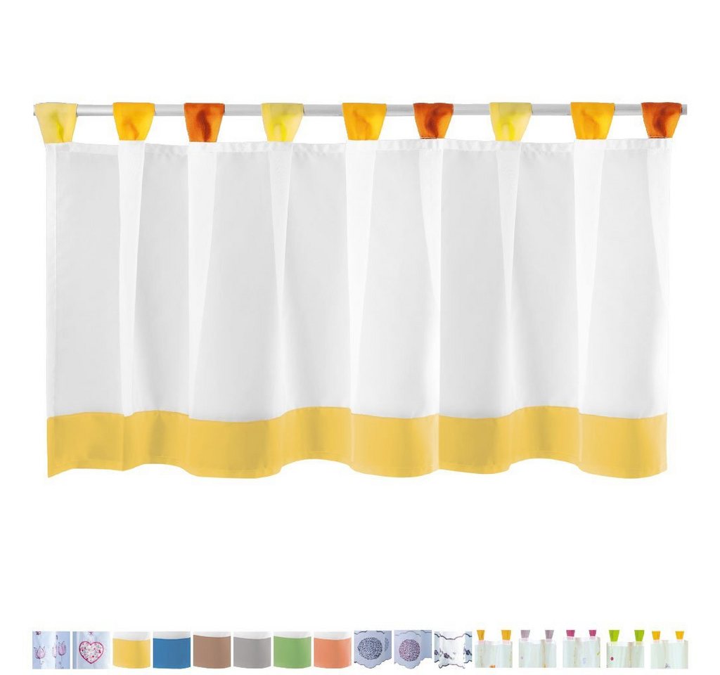 Arsvita Vorhang, Schlaufen, transparent, Voile, Bistrogardine mit Schlaufen, Transparente Küchengardine 150cm x 45cm – Bild 3 von 5