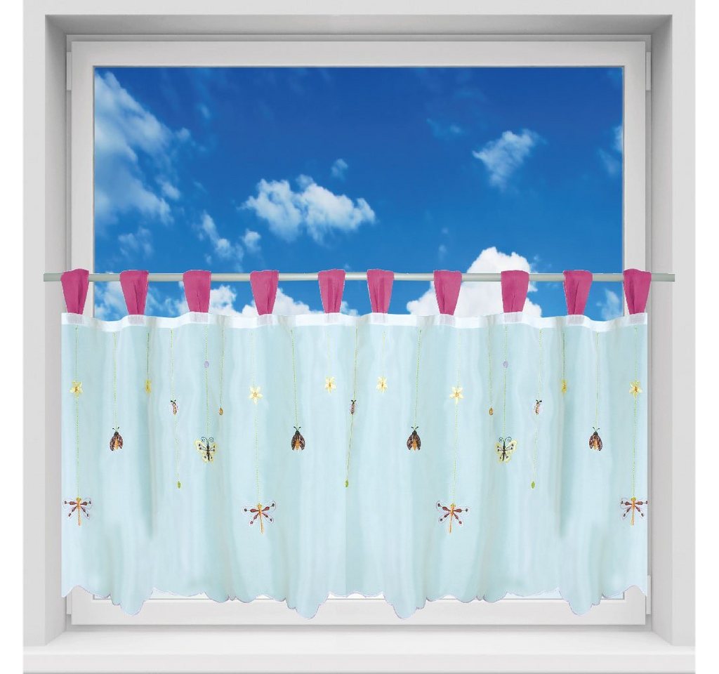 Arsvita Vorhang, Schlaufen, transparent, Voile, Bistrogardine mit Schlaufen, Transparente Küchengardine 150cm x 45cm – Bild 4 von 5