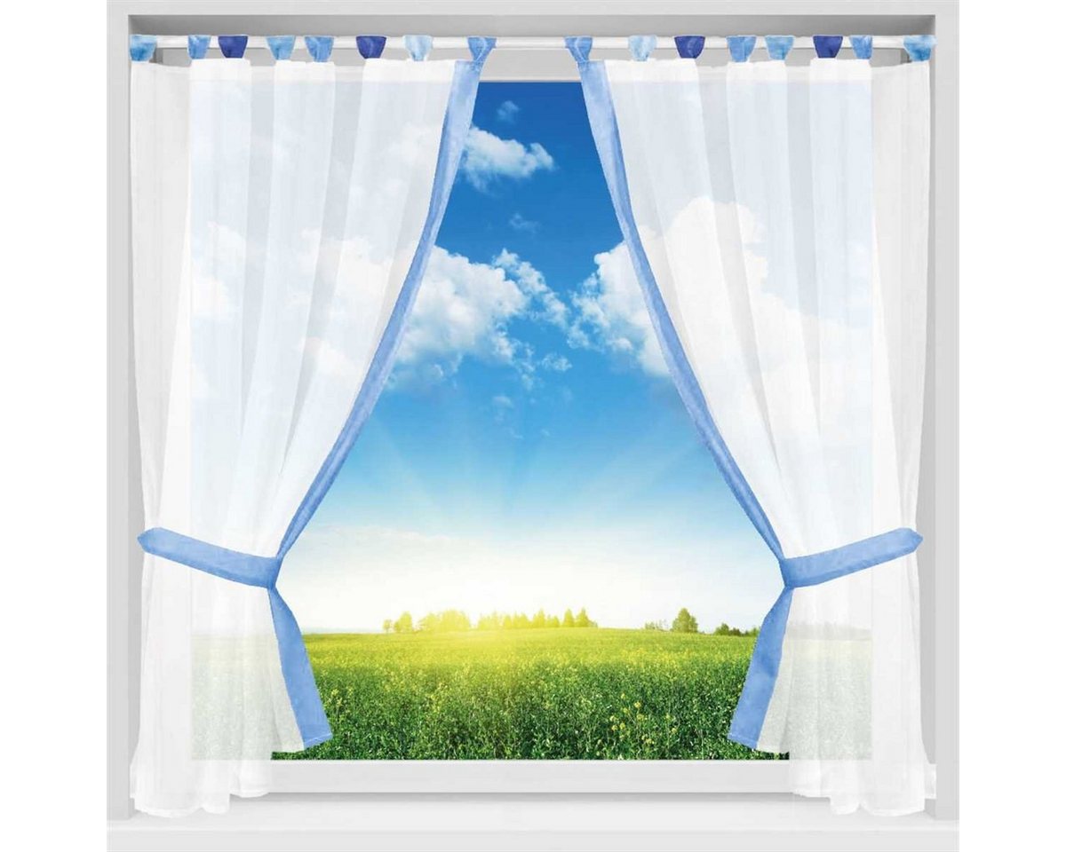 Arsvita Vorhang, Schlaufen, transparent, Gardinenset Schlaufenschal, inkl. Raffhalter, 140 x 120 (B x L) – Bild 2 von 5