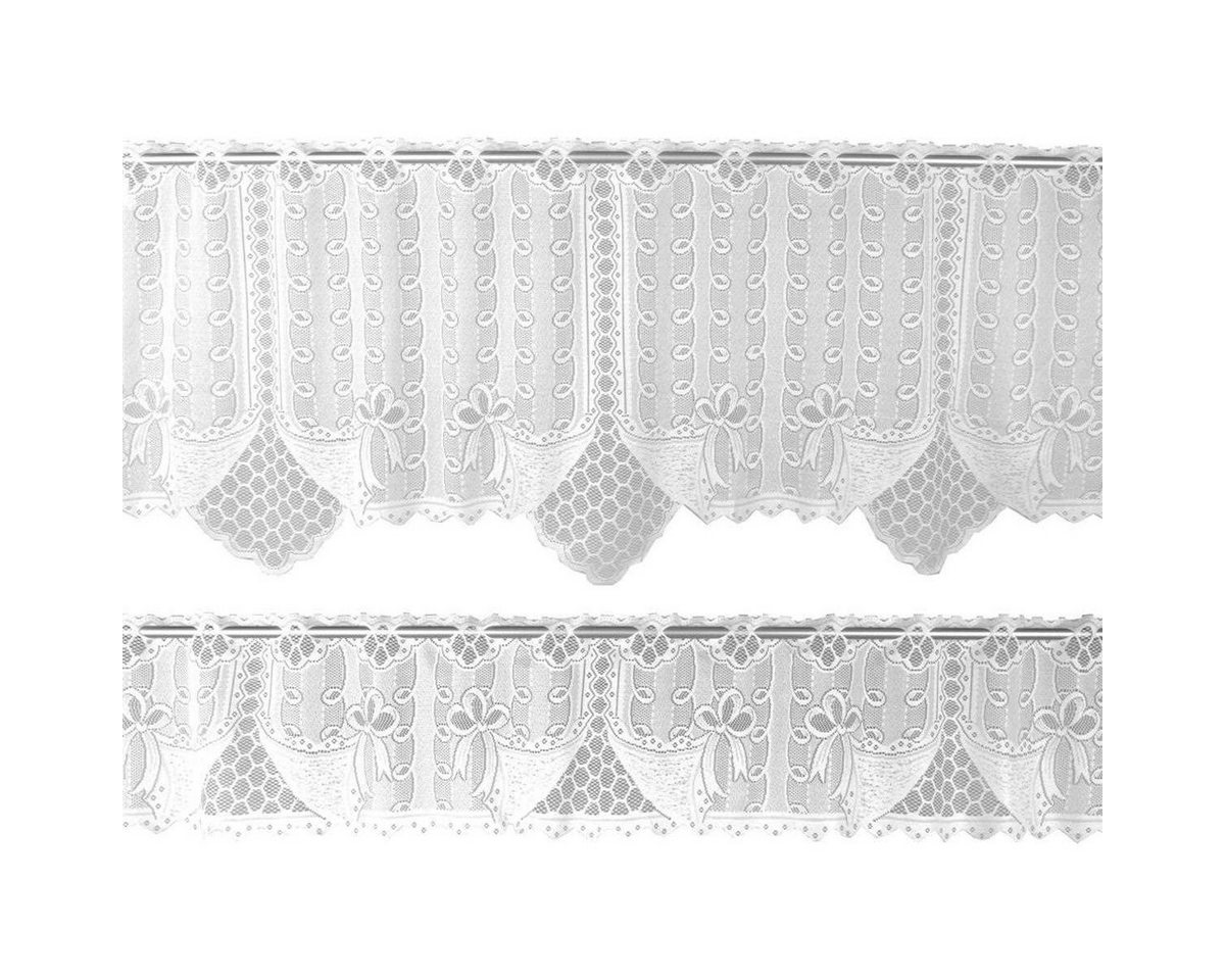 Arsvita Vorhang Mona (1 St), Stangendurchzug, halbtransparent, 2 teiliges Bistrogardinen-Set in Spitzenoptik – Bild 2 von 5