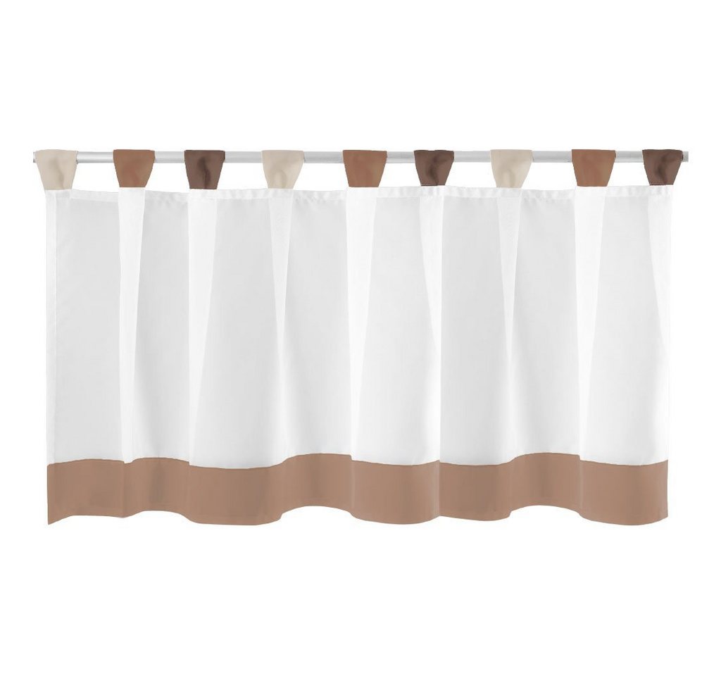 Arsvita Vorhang, Schlaufen, transparent, Voile, Bistrogardine mit Schlaufen, Transparente Küchengardine 150cm x 45cm – Bild 2 von 5