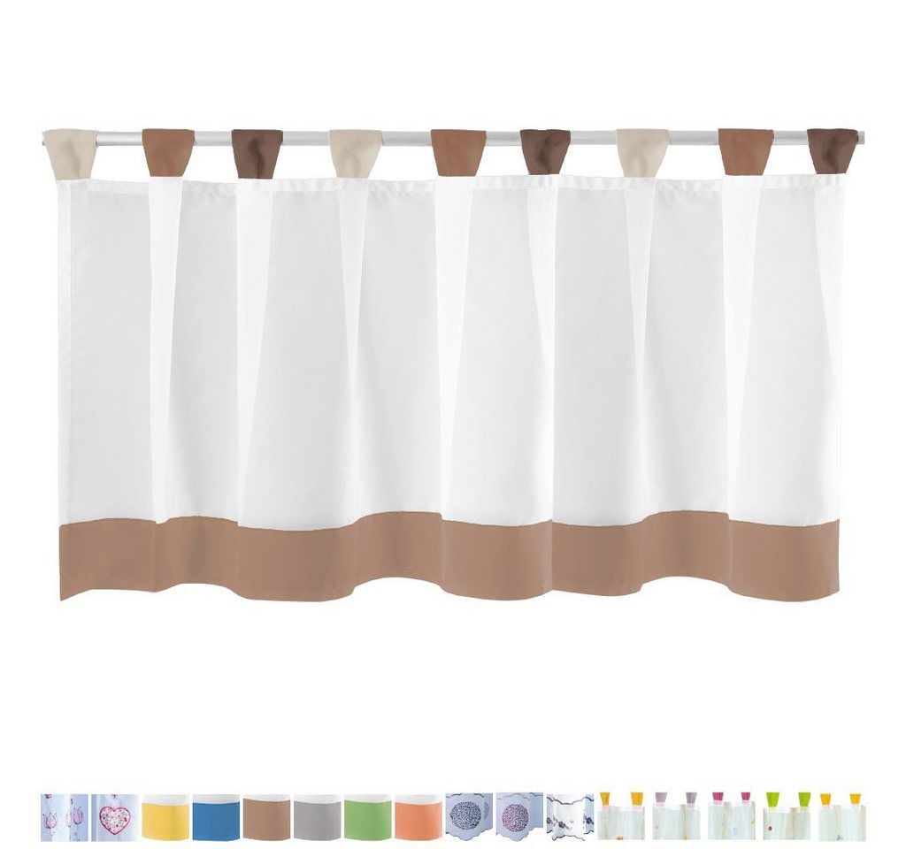 Arsvita Vorhang, Schlaufen, transparent, Voile, Bistrogardine mit Schlaufen, Transparente Küchengardine 150cm x 45cm – Bild 3 von 5
