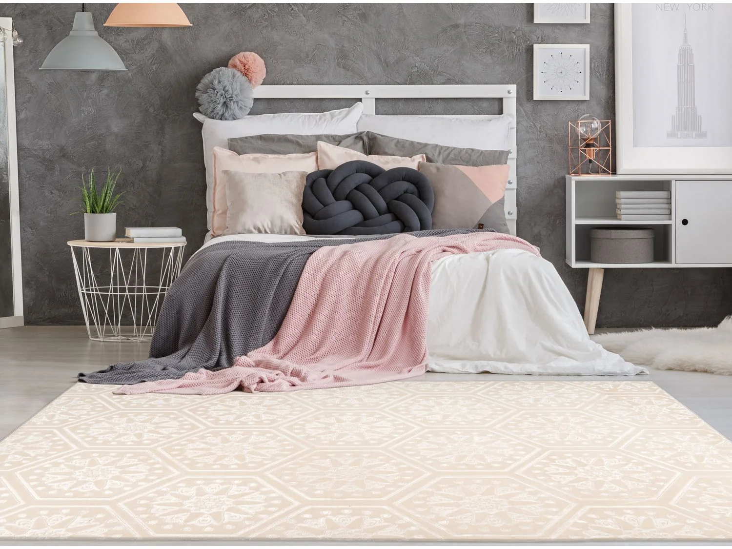 ARTE ESPINA Teppich Monroe (Creme 200, 80cm x 300cm) – Bild 2 von 2