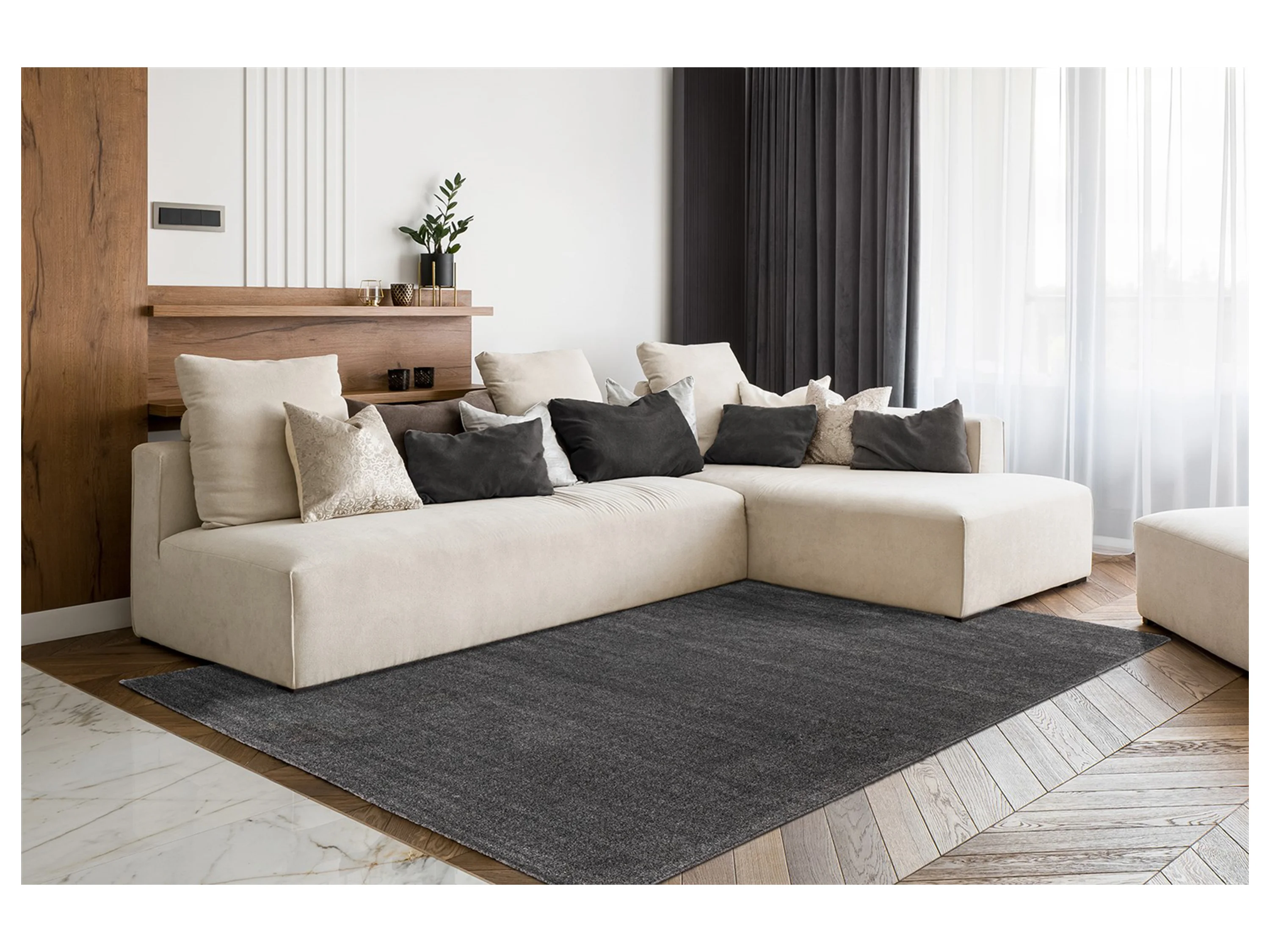 ARTE ESPINA Teppich Nila (100, Anthrazit, 200 x 290 cm) – Bild 2 von 4
