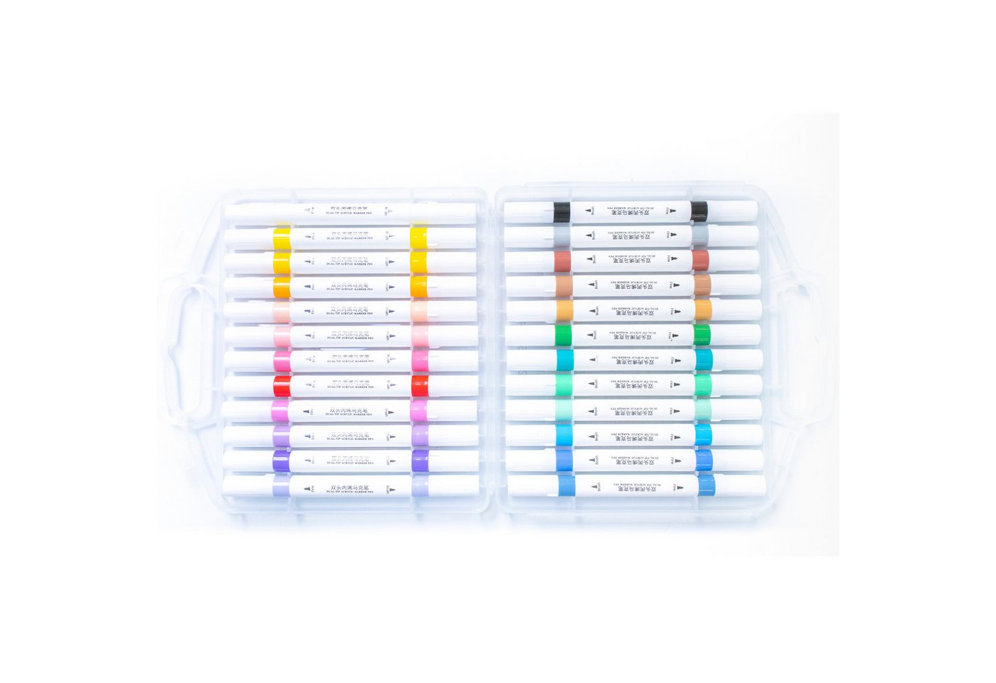 Artecho Marker Doppelspitze Acrylstifte Set– 24/48 Farben,mit Feiner & Breiter Spitze, Wasserfest, Acrylmarker für DIY, Glas, Stein, Holz & Leinwand – Bild 2 von 5