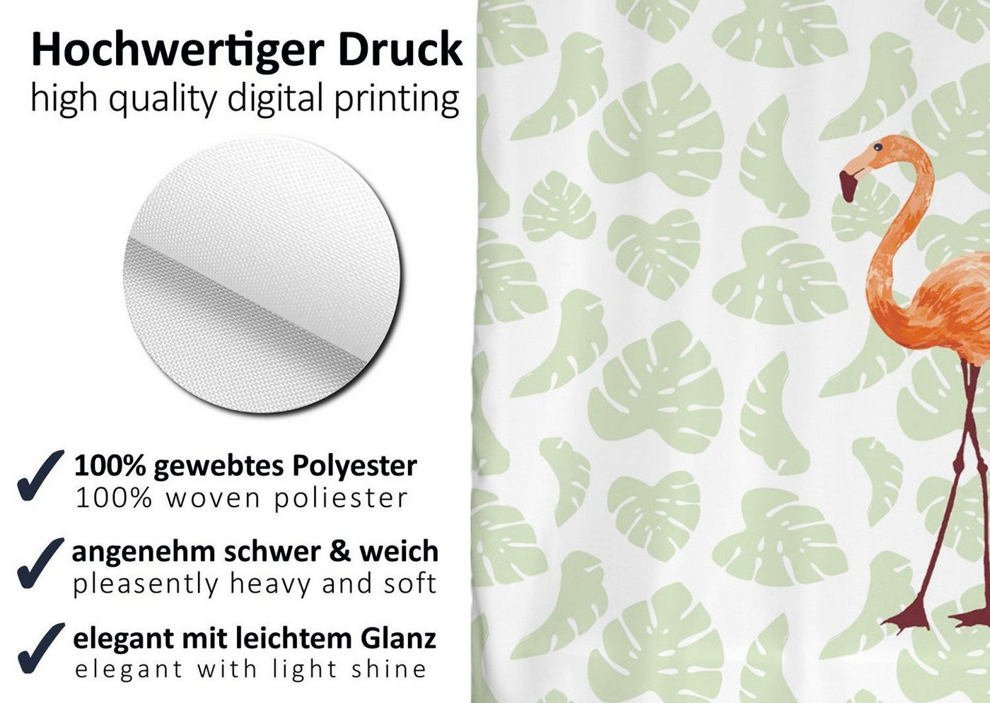 Arteneur Duschvorhang Breite 120 cm, Anti-Schimmel Beschichtet, Beschwerter Saum, Waschbar 40°C – Bild 2 von 5