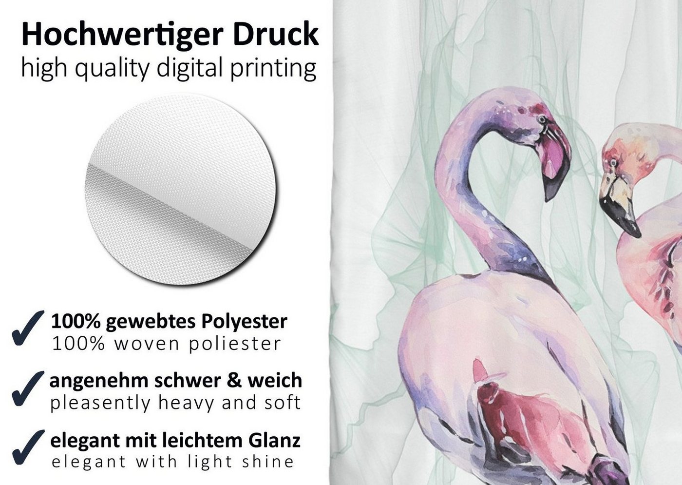 Arteneur Duschvorhang Breite 120 cm, Anti-Schimmel Beschichtet, Beschwerter Saum, Waschbar 40°C – Bild 2 von 5