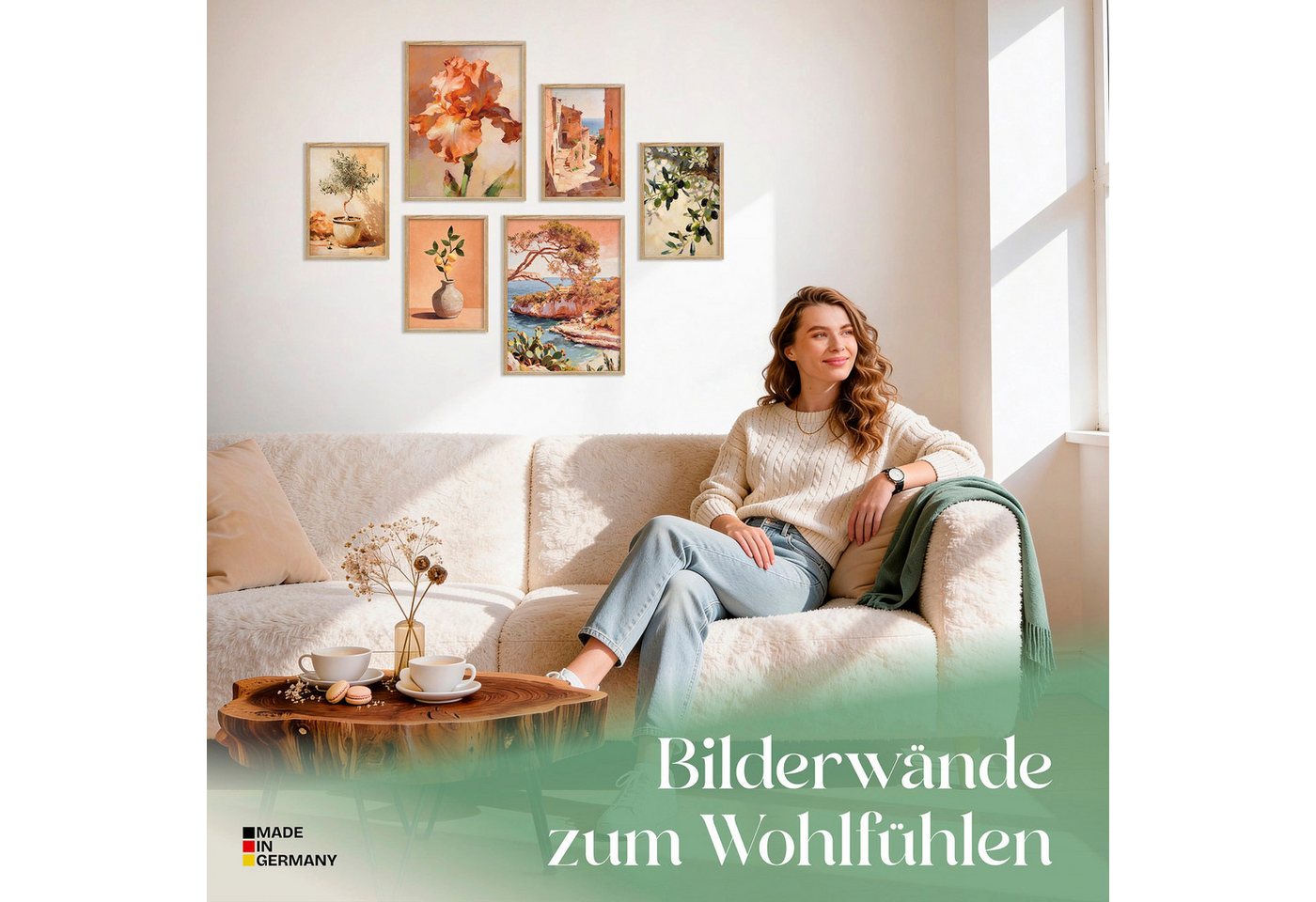 ARTFAVES Bilder-Collage Poster Set Abstract Spain I mehrteilige Bilderwand I Wandbilder Spanie, (Wandbilder modern, 6 St) – Bild 2 von 5