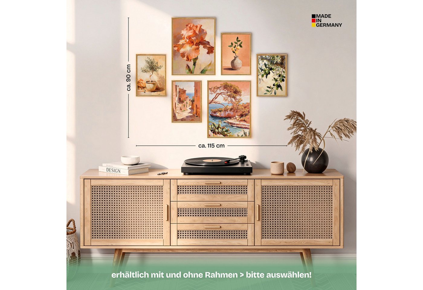 ARTFAVES Bilder-Collage Poster Set Abstract Spain I mehrteilige Bilderwand I Wandbilder Spanie, (Wandbilder modern, 6 St) – Bild 5 von 5