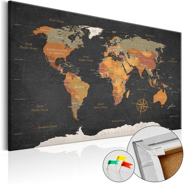 Artgeist Pinnwand Secrets of the Earth [Cork Map]