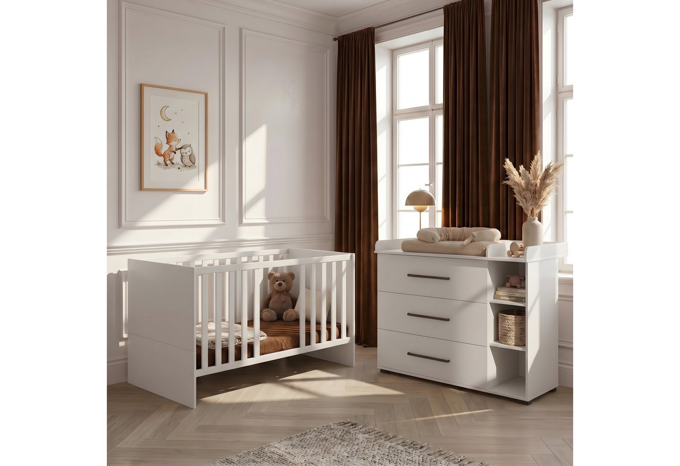 arthur berndt Babybett Premium Essentials, Made in Germany, Massivholz, inkl. Lattenrost – Bild 4 von 5