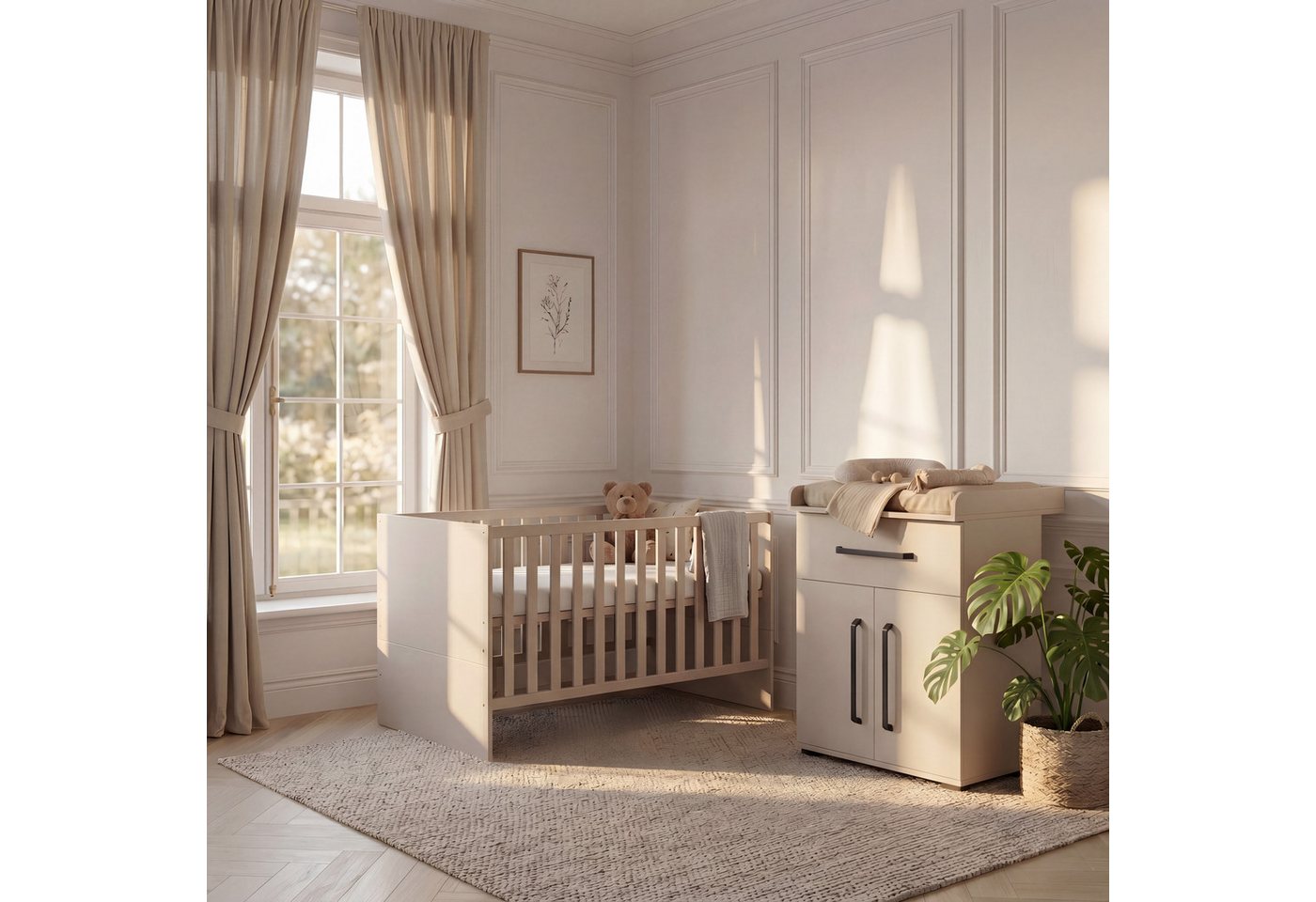 arthur berndt Babybett Premium Essentials, Made in Germany, Massivholz, inkl. Lattenrost – Bild 3 von 5