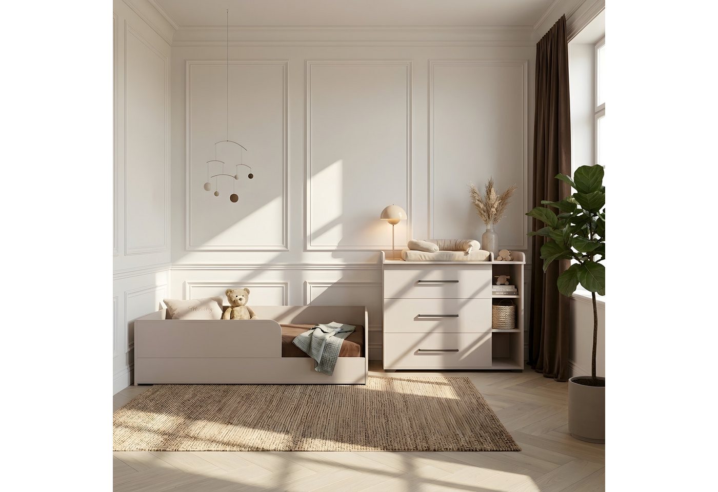 arthur berndt Kinderbett Essentials Bodenbett, 90x200cm für eine perfekte Einschlafbegleitung – Bild 2 von 5