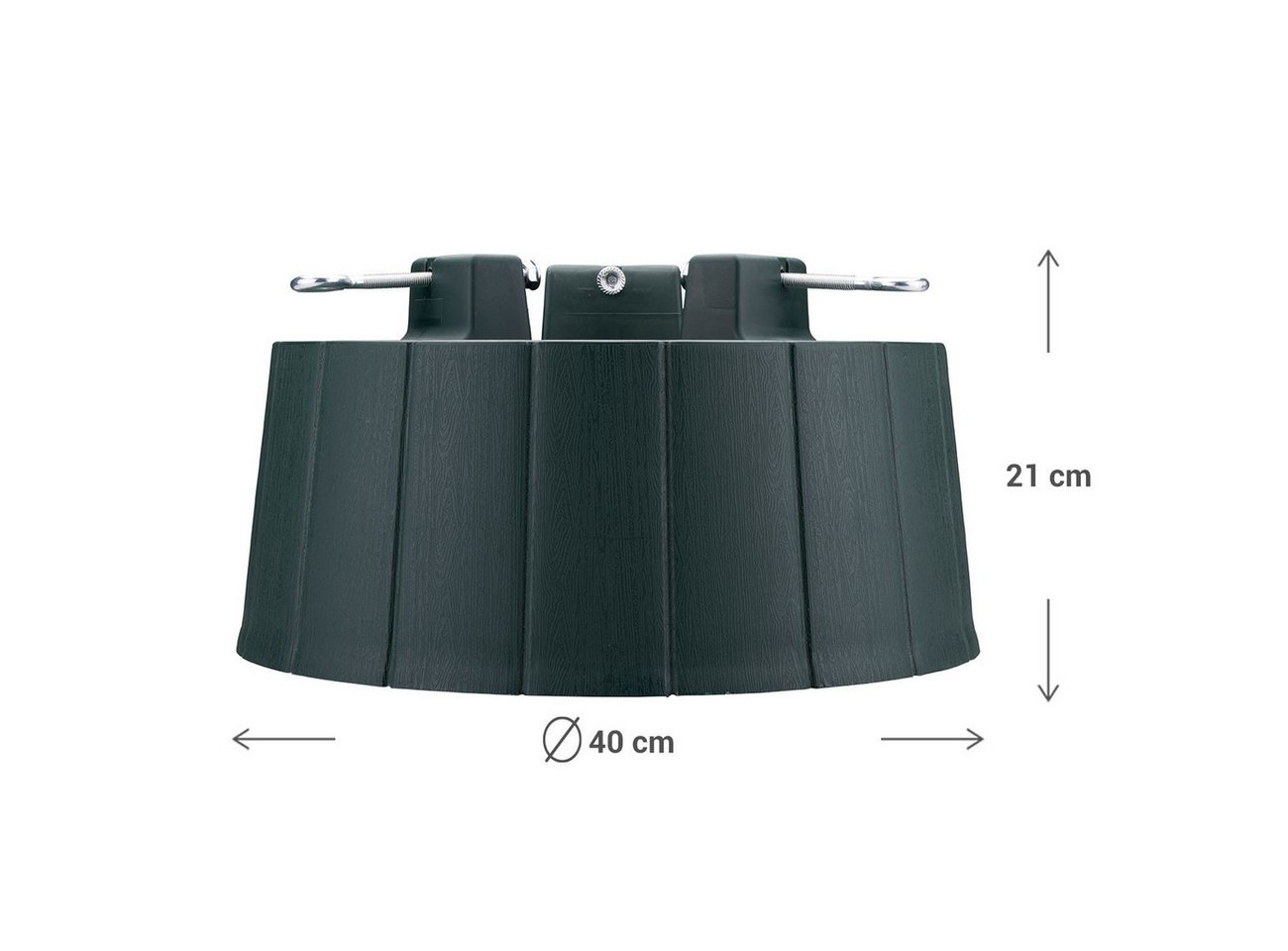 Arti Casa Christbaumständer Weihnachtsbaumständer Ø40xH21cm, Stabiler Christbaumständer bis H2,6m, Stabiler Weihnachtsbaumständer Ø 40 cm für Bäume bis 2,6 Mete – Bild 4 von 5