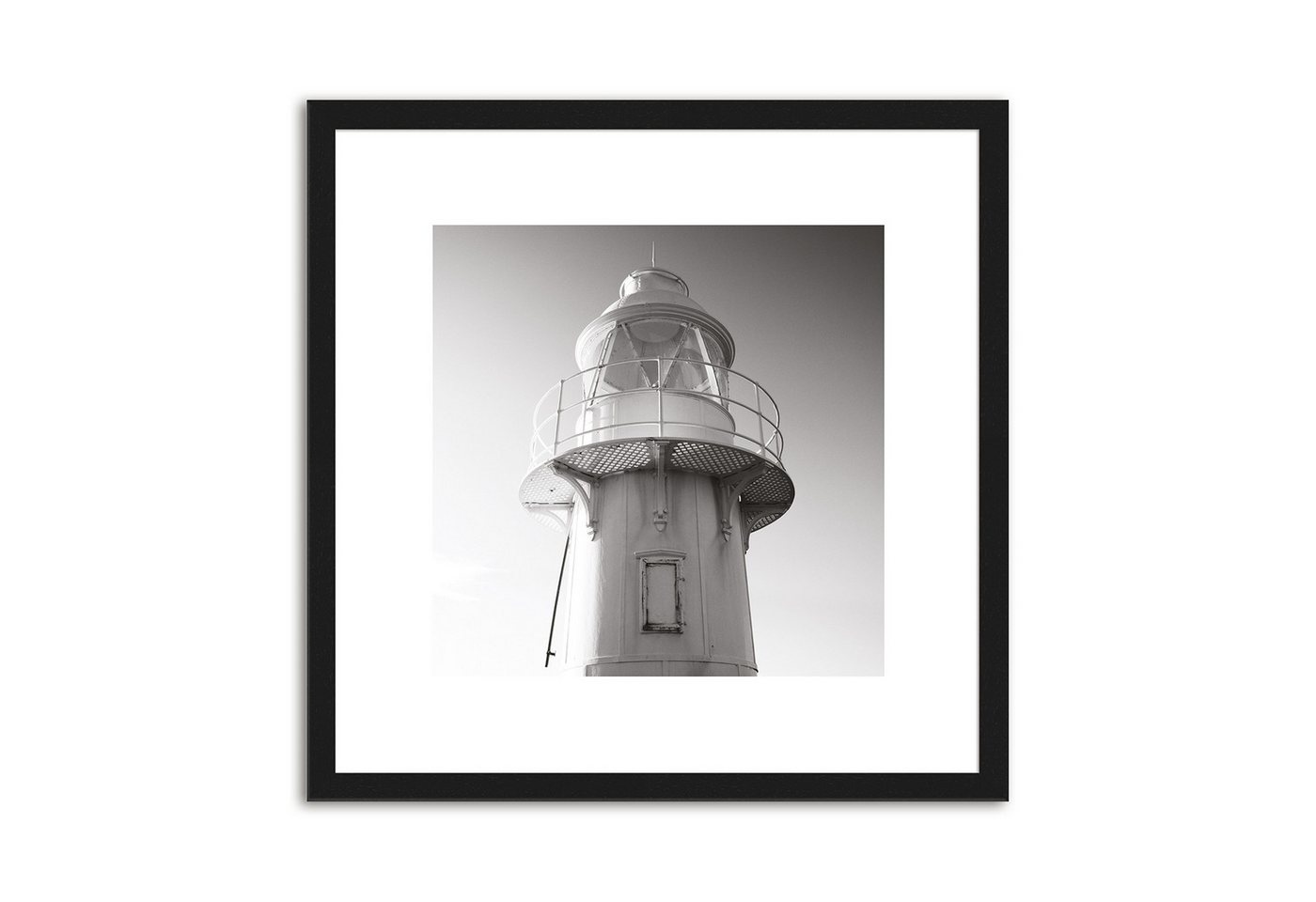 artissimo Bild mit Rahmen Bilder-Set mit Rahmen 4x 30x30 cm / Wandbilder-Set gerahmt modern, Strand und Meer: Schwarz Weiß Fotos von Strandlandschaften – Bild 5 von 5