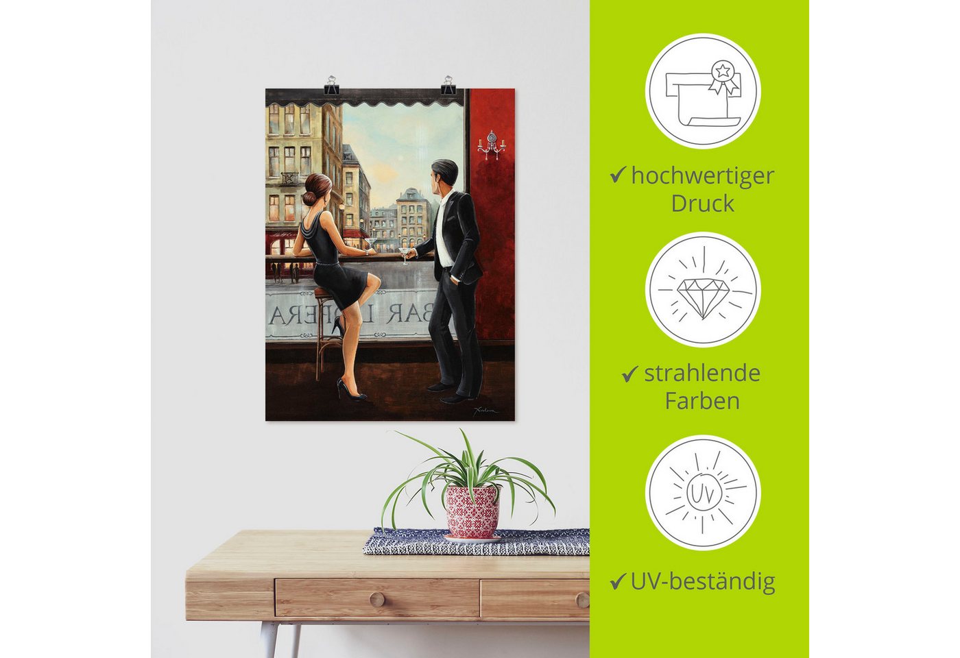 Artland Wandbild Bar, Bar & Lounges (1 St), als Alubild, Leinwandbild, Poster in verschied. Größen – Bild 5 von 5