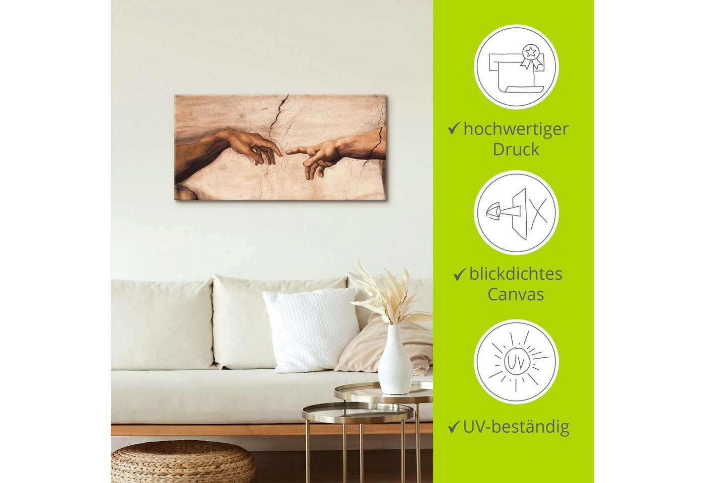 Artland Wandbild Hände, Religion (1 St), als Alubild, Leinwandbild, Poster in verschied. Größen – Bild 4 von 5