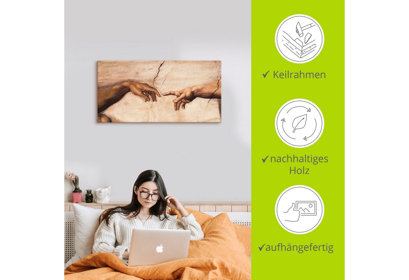 Artland Wandbild Hände, Religion (1 St), als Alubild, Leinwandbild, Poster in verschied. Größen – Bild 5 von 5