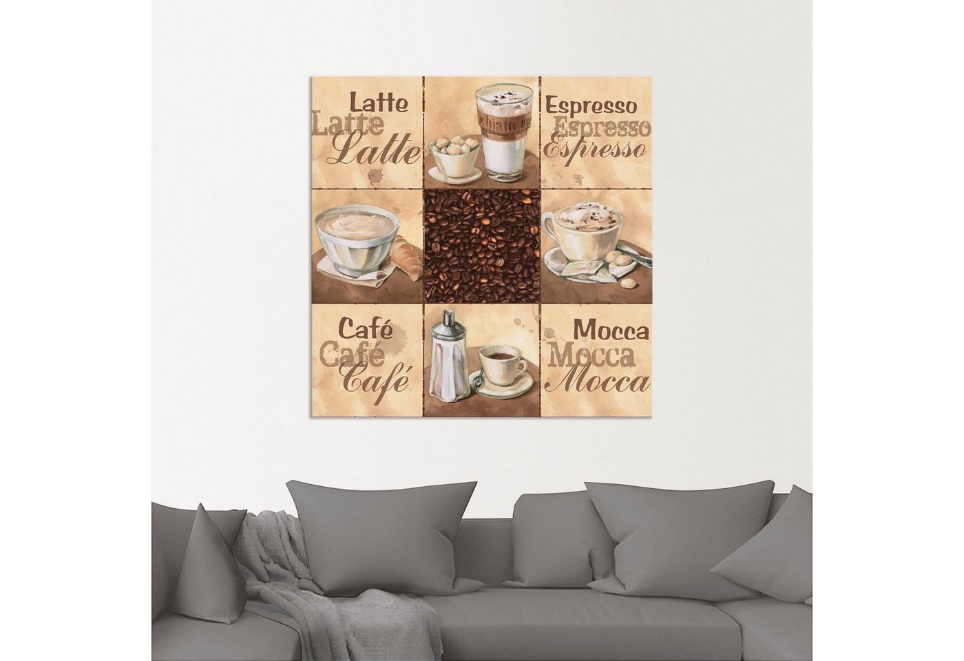 Artland Wandbild Kaffee Collage II, Getränke (1 St), als Alubild, Leinwandbild in verschied. Größen – Bild 2 von 5
