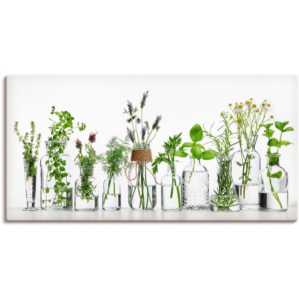 Artland Wandbild Öle mit Kräutern, Kräuterbilder (1 St), als Alubild, Leinwandbild, Poster, Wandaufkleber in verschied. Größen