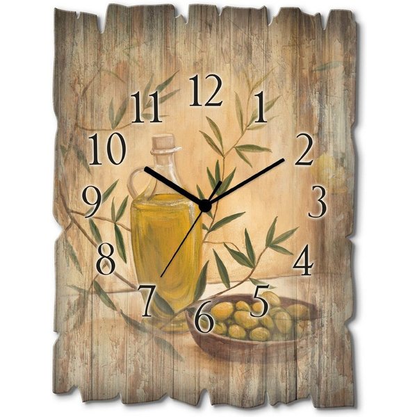 Artland Wanduhr Oliven und Zitronen
