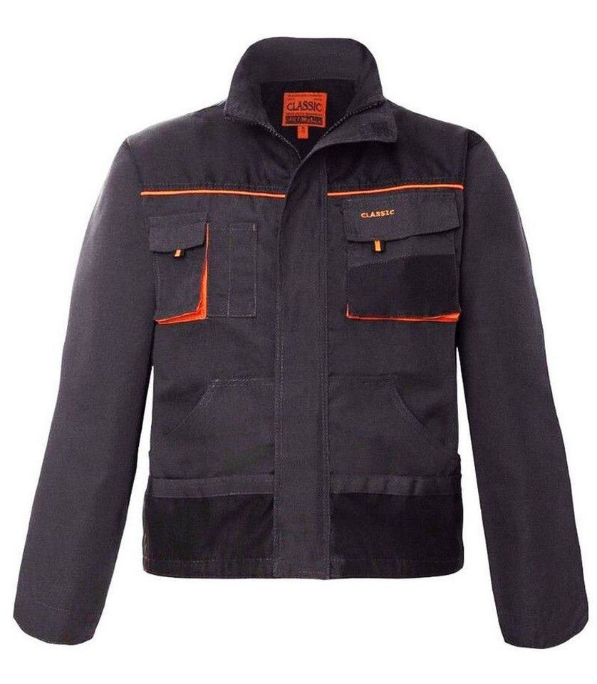 Artmas Arbeitsjacke Arbeitsjacke Sicherheitsjacke Schutzjacke Arbeitsschutz Classic Grau – Bild 2 von 5