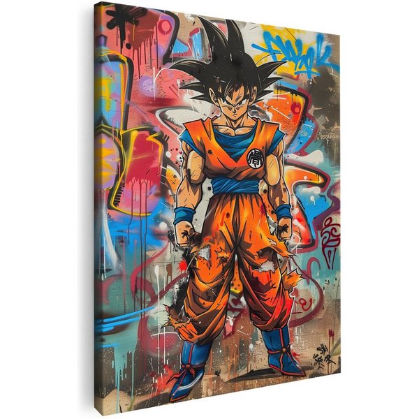 Artmazing Leinwandbild Goku Grafitti, Goku Grafitti, gesp. auf FSC Echtholz-Keilrahmen, in versch. Größen