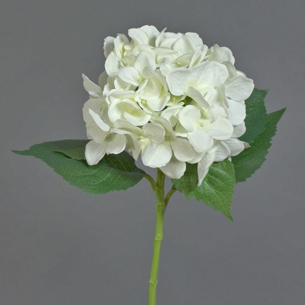 Kunstblume Deko Hortensie, Creme, 50cm, Ø 18cm - Kunstblume Hortensie, artplants, Höhe 50.0 cm