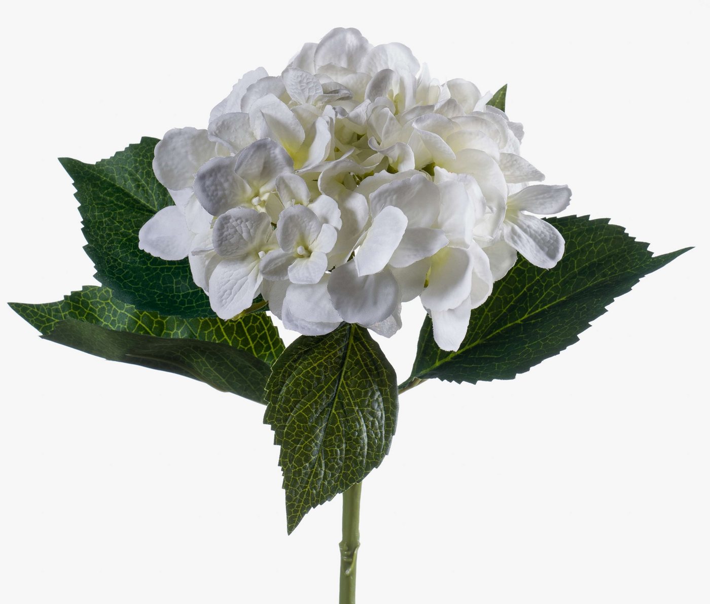 Kunstblume Deko Hortensie, Creme, 50cm, Ø 18cm - Kunstblume Hortensie, artplants, Höhe 50.0 cm – Bild 2 von 5