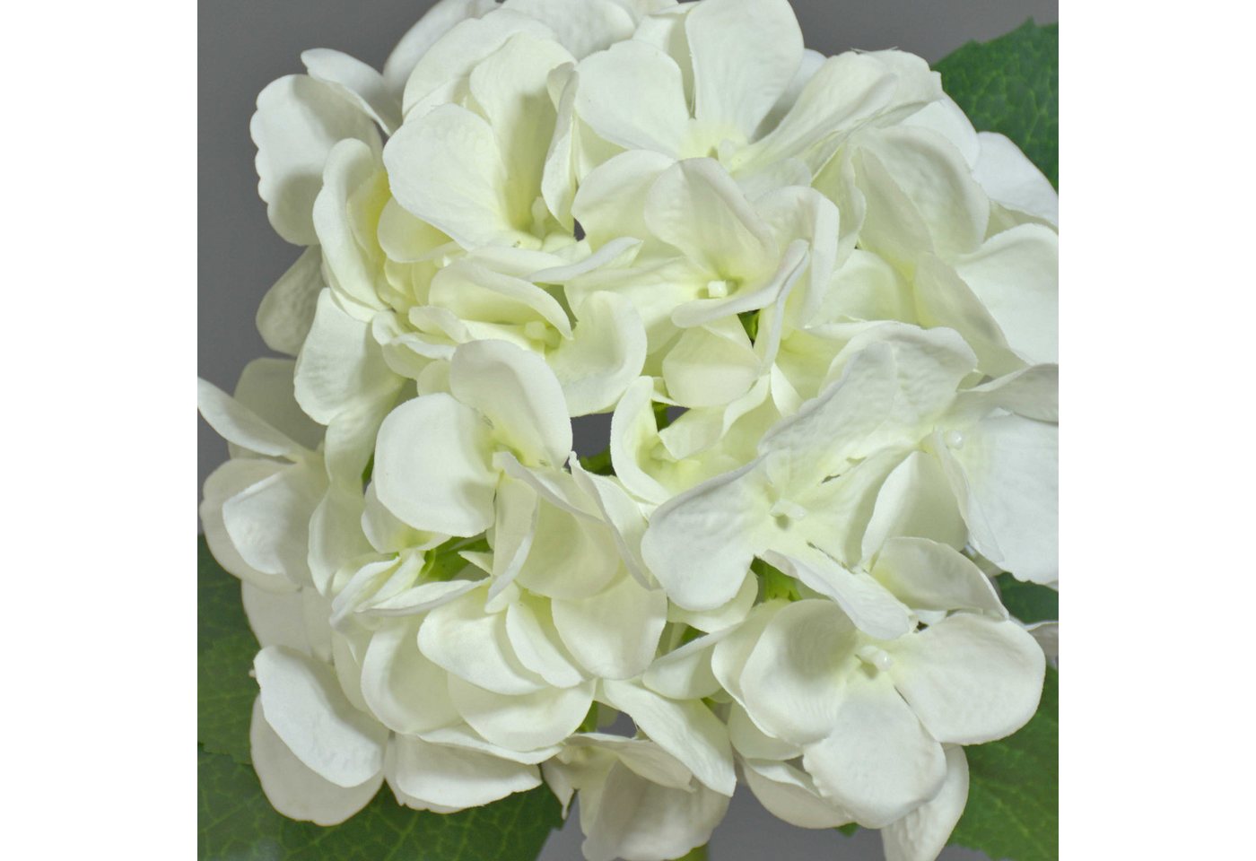 Kunstblume Deko Hortensie, Creme, 50cm, Ø 18cm - Kunstblume Hortensie, artplants, Höhe 50.0 cm – Bild 3 von 5