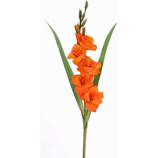 Kunstblume Kunst Gladiole ELEA, orange, 85cm, Ø3-10cm Gladiole, artplants, Höhe 80.0 cm