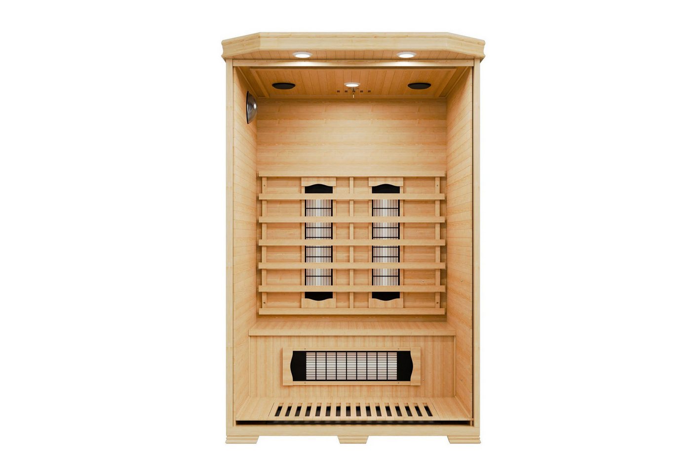 Artsauna Infrarotkabine Oslo, für 2 Personen, Hemlockholz, HiFi-System, Ionisator, LED-Farblicht – Bild 3 von 5