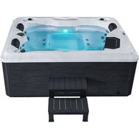 Artsauna Whirlpool Oasis mit Treppe, (Spa mit Massagedüsen, LED-Beleuchtung, inkl. Abdeckung)