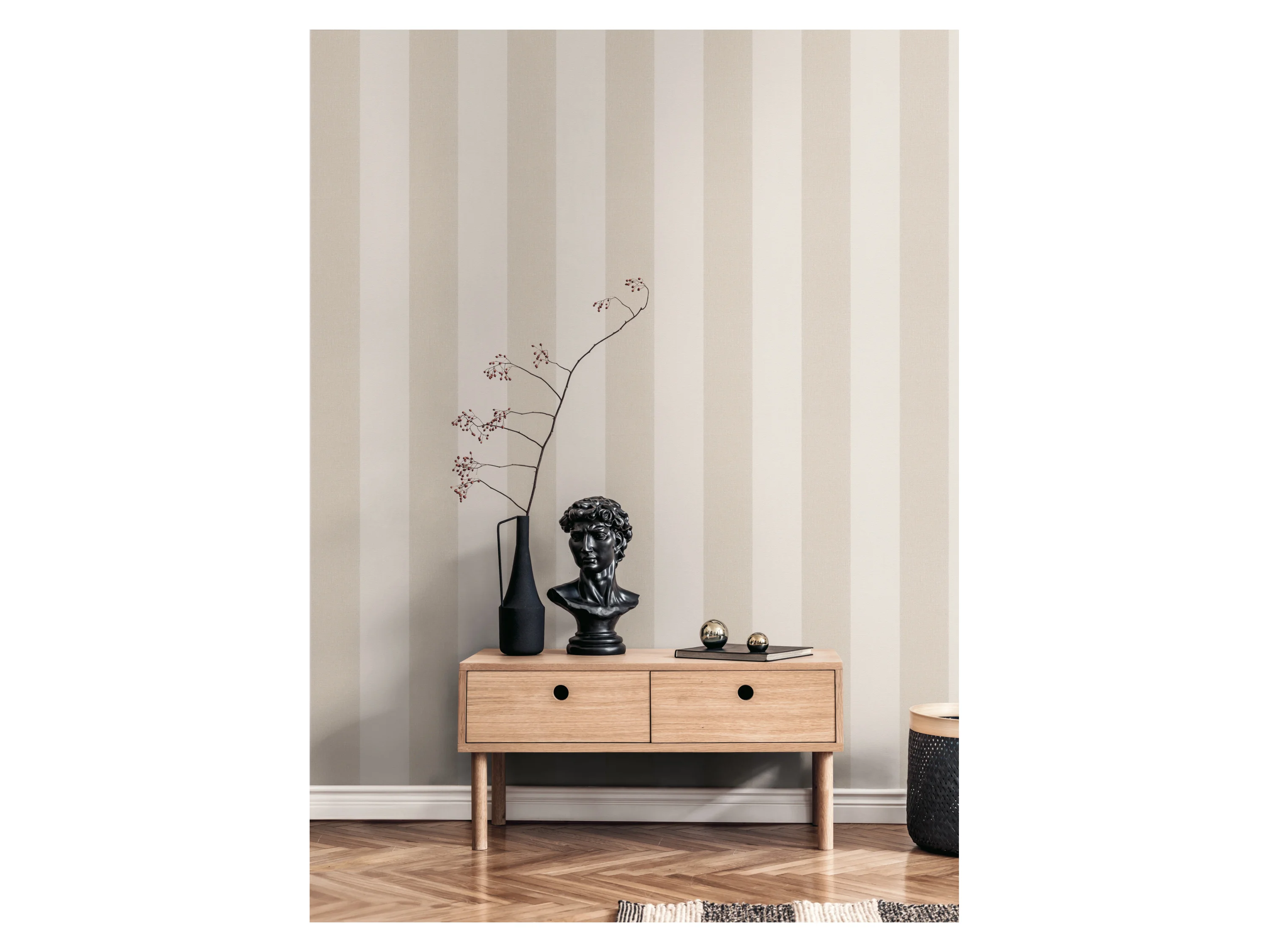 AS CRÉATION Vliestapete (Sandbeige Streifen, 10,05 x 0,53 m) – Bild 4 von 4